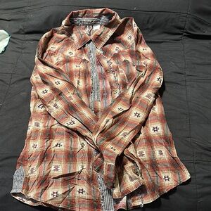 BKE Multicolor Patterned Button Down Shirt